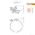 thumbnail image 4 of ANGARA Natural Diamond Butterfly Bypass Ring in 14K White Gold for Women (Size-3mm | Color-H | Clarity-SI2) | April Birthstone, Birthday, Anniversary, Jewelry Gift for Women | Natural Diamond Ring, 4 of 9