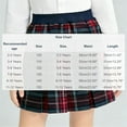thumbnail image 2 of Cethrio Girls Pleated Skirts, Elastic Waist Summer Plaid Mini Skirts School Uniform Skirts Navy Size 9-10 T, 2 of 4