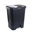 thumbnail image 4 of Step N' Sort Dual Plastic Trash and Recycle Bin with Slow Close Lid, Black, 11 gal, 4 of 15