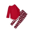 thumbnail image 3 of uukiA 4-12 Years Child Girl Christmas Beaded Embroidered Long Sleeve T-shirt And Printed Leggings Two-piece Outfit Set, 3 of 6