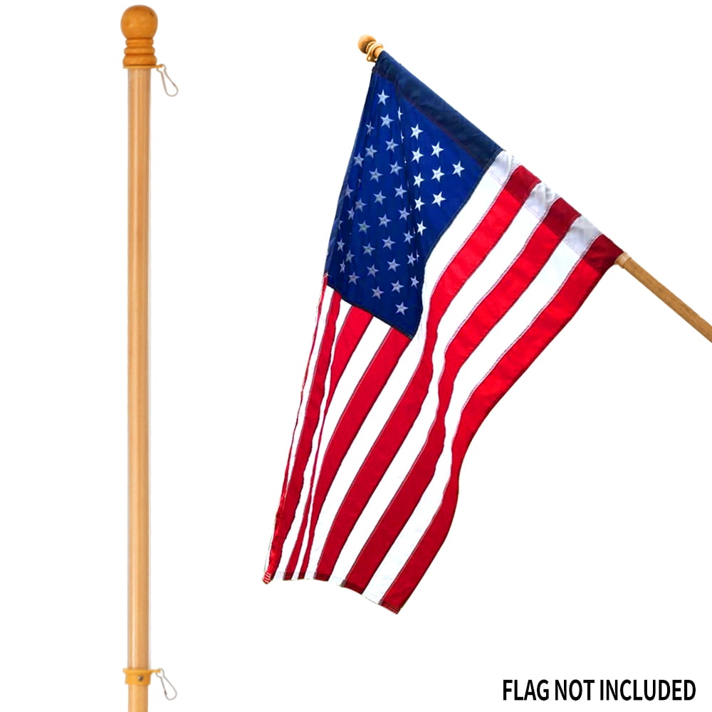 ANLEY 56" Pine Wooden House Flag Pole For Sleeve House Flags (28"x 40