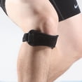 thumbnail image 2 of Paquete de 2 para aliviar el dolor de rodilla y estabilizador de rótula, correa para la rodilla, soporte para senderismo, fútbol, ​​baloncesto, correr, saltadores de rodilla, tenis, negro, 2 of 5