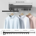 thumbnail image 3 of CNKOO Folded Wall Mounted Clothes Drying Rack  Collapsible Dryer Rack Heavy Duty  Retractable(Tri-Fold), 3 of 7
