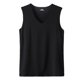thumbnail image 3 of Men's Summer Ice Silk Traceless Thin Breathable Color V-neck Sleeveless Top L, 3 of 4