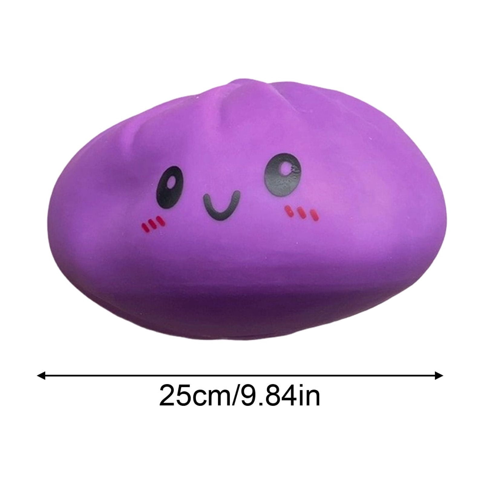 2 Pcs Purple Steamer Bun Dumpling Squeeze Toys in Assorted Colors, Fruit Scented Stress Relief Sensory Fidget Toys, Soft Stretchy Non-Toxic Hand Squishy Toys for Party Favors