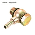 thumbnail image 3 of Uxcell 8mm Barb M14x1.5 Male Thread Hose Pipe Fitting Elbow Carbon Steel Adapters, 3 of 5