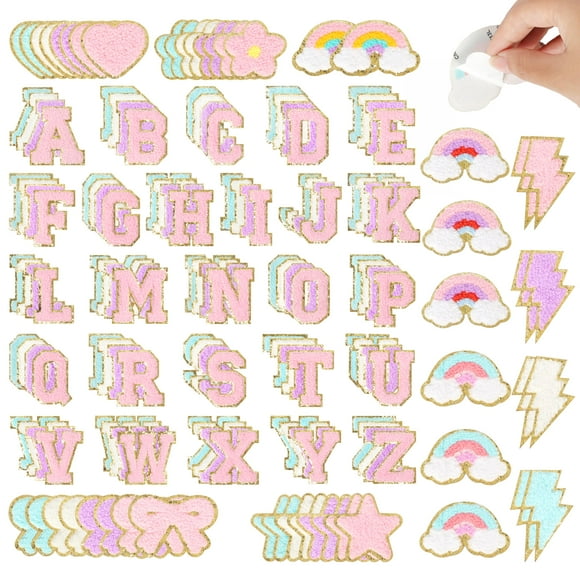 Chenille Patches NICEVINYL, 152 unidades, pegatinas con letras universitarias