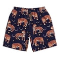 thumbnail image 2 of Honeii's Leopard Print Men's Casual Shorts with Drawstring,Swim Trunks Quick Dry Beach Shorts, 2 of 5
