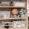 thumbnail image 6 of Superio Clear Storage Boxes with Lids, Plastic Container Bins for Organizing, Stackable Crates, BPA Free, Non Toxic, Odor Free, Organizers for Home, Office, School, and Dorm, 2.3 Quart, 6 of 9