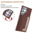 thumbnail image 2 of Decase Premium Flip Magnetic Wallet Case Compatible with Samsung Galaxy S24 FE,Shockproof RFID Wallet Protection Cover with Credit Card & Cash Slot,PC+TPU & PU Leather Hybrid Back Cover,Brown, 2 of 12