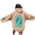 thumbnail image 3 of Aihuaihua Whale Ocean Hoodie Shark Hoodie for Women Preppy Oversized Graphic Long Sleeve Pullover Top Y2K Sweatshirt wiht Pocket, 3 of 8