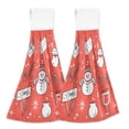 thumbnail image 2 of WOBOGO Christmas Element Hand Towel Set of 2 Absorbent for Kitchen and Bathroom With Velcro Hanging Loop 18.2×14in, 2 of 7