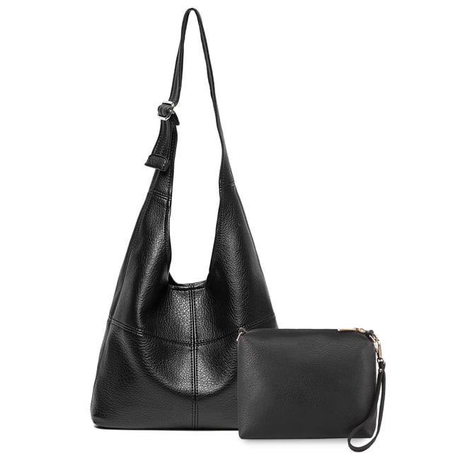 Bolso Hobo Montana West MWC2-122BK de piel vegana ultrasuave