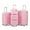 Pink + Polypropylene, variant on Luggage Sets 4 Piece(14/20/24/28) PP Lightweight & Durable Expandable suitcase