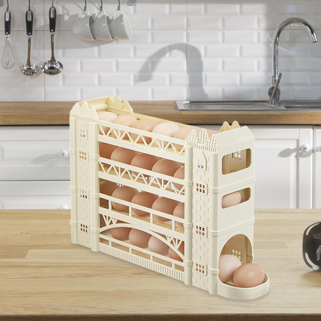 Organizador de huevos apilable Soledad Beige 30 huevos