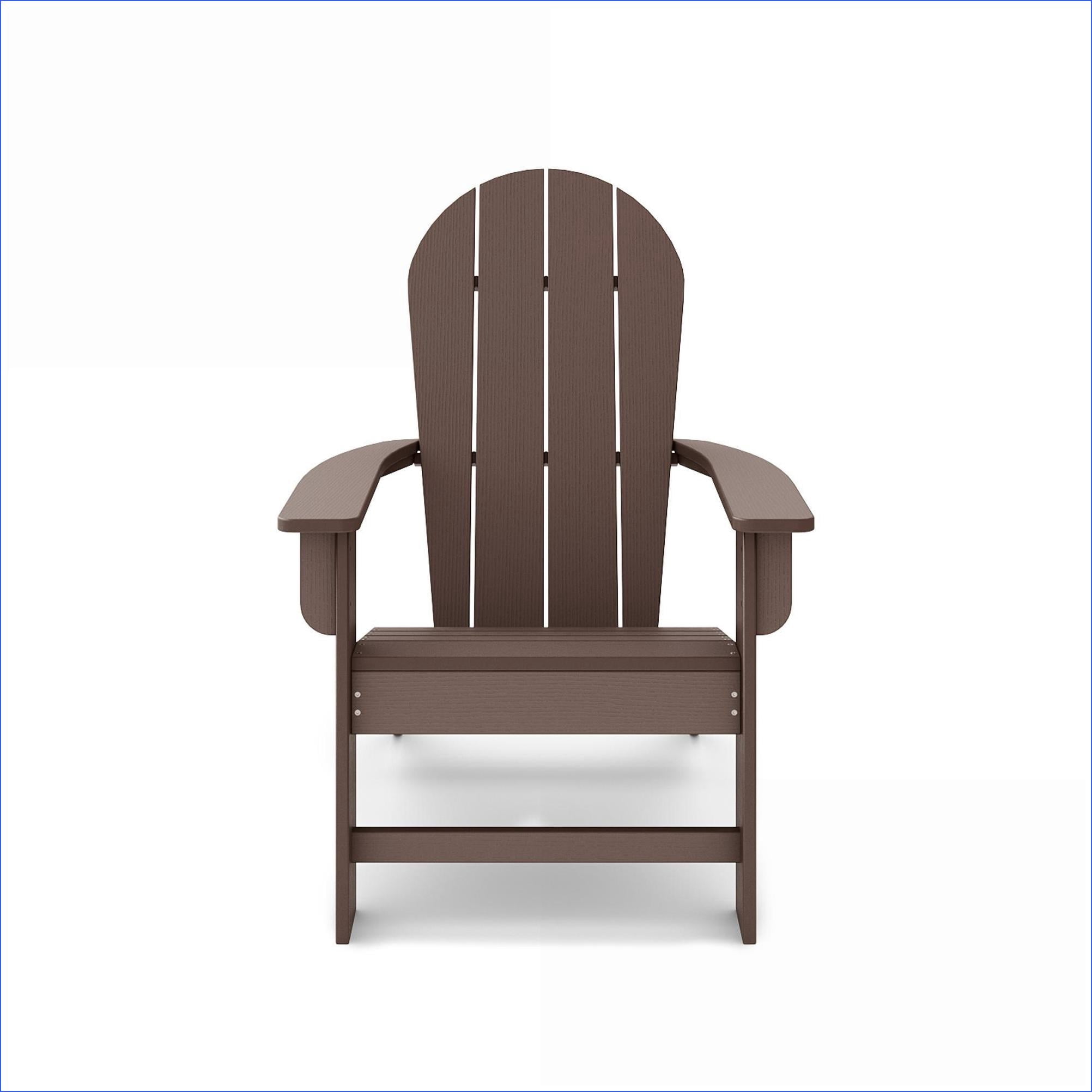 Outdoor Adirondack Chairs | Classic All-Weather for Patio, Pool, Garden, Deck | HDPE | Walnut Brown