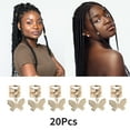thumbnail image 3 of Unique Bargains 20 Hair Cuffs Dreadlock Hollow Butterfly Dreadlock Hair Clips Gold Tone, 3 of 5