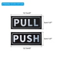 thumbnail image 2 of Unique Bargains Push Pull Door Sign 2'x5' PVC Adhesive Horizontal Pull Push Sticker Silver 4 Set, 2 of 6