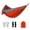 Red, variant on Blue Portable Camping Hammock with Mosquito Net, Double-Layer Nylon Sleeping Swing for Hiking Backpacking, One Size