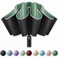 thumbnail image 1 of wonima02 Inverted Windproof Travel Umbrella - Automatic Umbrellas for Rain, Compact Folding with Reflective Stripe, Portable Large for Backpack, Lightweight with Sun UV Protection, 1 of 1