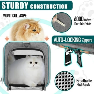 Soft-Sided Pet Carrier 18x11x11 Inch Top Loading Travel Bag for