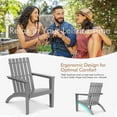 thumbnail image 6 of Patiojoy Wooden Adirondack Chair W/Ergonomic Design Outdoor Lounge Armchair Acacia Wood chair for Yard&Patio Gray, 6 of 8