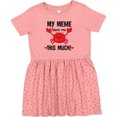 thumbnail image 3 of Inktastic Meme Loves Me Grandson Girls Toddler Dress, 3 of 5