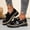 Black, variant on Womens British Style Bow Tie Platform Loafers, Chunky Heel Penny Loafers with Leather Retro Round Toe, Anti-Slip Lug Sole Slip On Comfortable Shoes