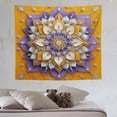 thumbnail image 5 of Printed Mandala Lotus Tapestry Wall Hanging – Boho Wall Art Decor for Bedroom, Living Room, and Apartment, 5 of 7
