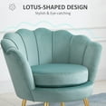 thumbnail image 4 of HOMCOM Modern Accent Chair Velvet Fabric Leisure Club Chair with Gold Legs, 4 of 10