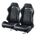 thumbnail image 1 of VEVOR 2 Set Racing Seat Adjustable Racing Chair with PVC Leather & Q235B Slider, 1 of 9