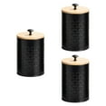 thumbnail image 3 of Esquirla 3 Pieces Coffee Tea Sugar Container Kitchen Canister Set for Tea Candy Flour black, 3 of 8