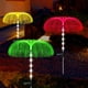 thumbnail image 1 of Luz Solar doble de medusas para jardín, luces LED de fibra óptica para exteriores, lámpara de decoración impermeable para césped y Patio, 7 colores, 4 Uds., 1 of 4