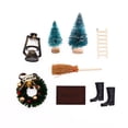 thumbnail image 2 of De Mini Decoraciones Navideñas, Luces De Escalera De Árbol De Navidad, Bufanda, Escoba, Corona, Botas, Alfombra, Accesorios En Miniatura 8 Unidades/Juego Scienceny HA041418-01, 2 of 6