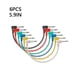 thumbnail image 2 of Naiovety Cable de Pedal de efecto de 6 piezas, blindaje de cables de bajo eléctrico, instrumento, Cable de Audio, accesorio de conector de Type4 NO4, 2 of 6