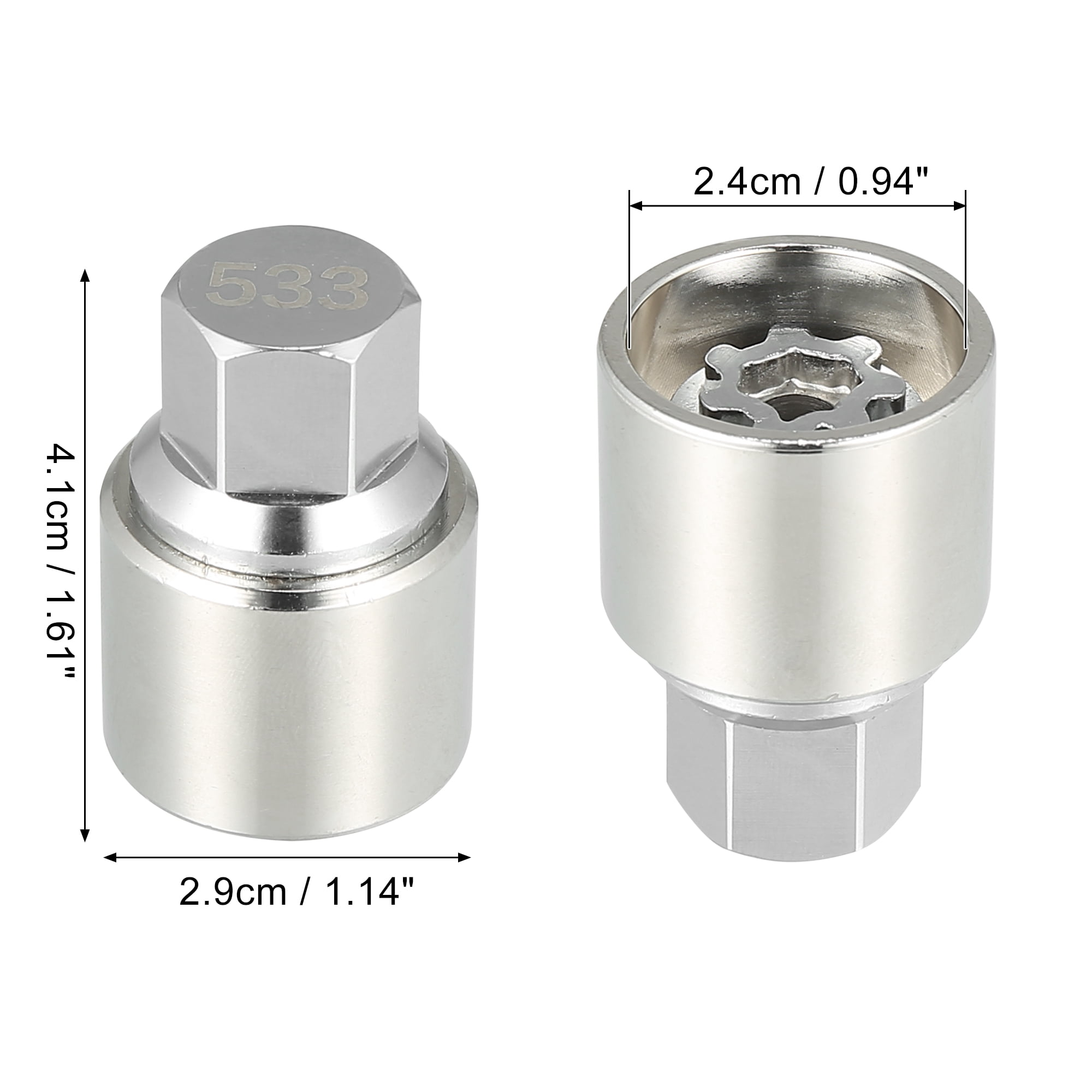 Unique Bargains Wheel Lock Lug Nut Anti Theft Screw Removal Socket Key for Volkswagen