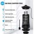 thumbnail image 4 of Zapper de insectos para interiores y exteriores, Jinyeda Zapper de mosquitos eléctrico con luz para matar insectos, trampa para moscas de alta potencia, mata mosquitos, mata moscas para el hogar, patio, camping Rojo Verde, 4 of 4