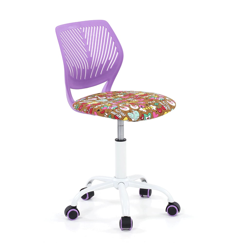iKayaa Fashion Adjustable Fabric Teen Child Desk Chair Swivel Office