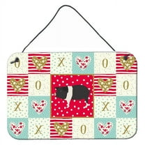 Caroline's Treasures CK5366DS812 Hampshire Pig Love Wall or Door Hanging Prints, 8x12, multicolor