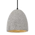 thumbnail image 4 of Worldwide Lighting E80017-001 8.63 x 7.25 x 7.25 in. Remington 1-Light Concrete Grey Shade Pendant, Black, 4 of 5