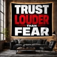 thumbnail image 6 of Trust Louder Than Fear Quote on Black Background, Inspirational Vintage for Positive Quote Lovers, Courage Wall Art, Graduation Gift Tapestry Wall Hanging for Bedroom and Dorm, 6 of 7