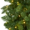 thumbnail image 4 of Nearly Natural 7.5' Slim Green Mountain Pine Artificial Christmas Tree Prelit 350 Clear LED Lights, 4 of 7