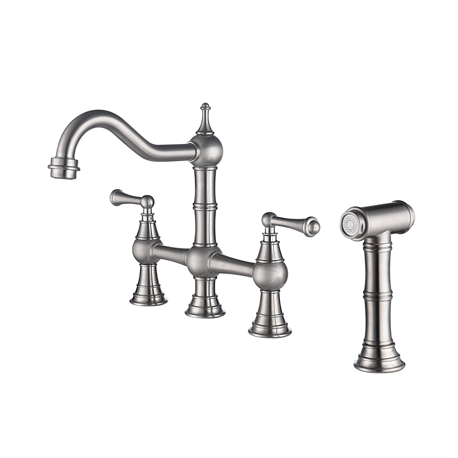TSKE Kitchen sink faucet with pullout side spray, modern and chic
