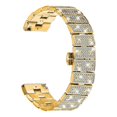 thumbnail image 1 of For Garmin Venu 3 Watch Band Alloy Metal Rhinestones Decor Strap with Butterfly Clasp - Black, 1 of 4