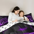 thumbnail image 5 of Castle Fairy Teens Purple Gamepads Full Size Comforter Sets,Video Game Bedding Sets, 5 of 8