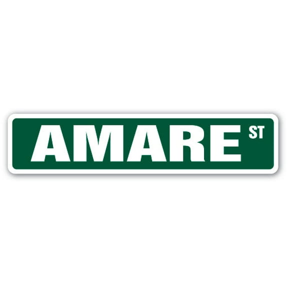 AMARE Street Sign Childrens Name Room Sign | Indoor/Outdoor | 36" Wide