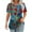 Multicolor Tops for Summer_u, variant on jtjvou Women's Short Sleeve Tuinc Round Neck Tees Oversize Lady Going out Tops for Teen Floral Pullover Trendy Fashion Summer Multicolor,S