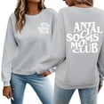 thumbnail image 2 of Women's Sweatshirts 2025 Anti Social Moms Club Sweatshirt Crewneck Drop Shoulder Pullover Tops Sweatshirt for Women, 2 of 8