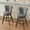 Gray, variant on CQSXDA Stylish 26" Counter Height Bar Stools Set of 2 Velvet with 360° Swivel, Upholstered Design & Tufted Back, Beige
