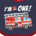 thumbnail image 4 of Inktastic I'm 1 Fire Truck 1st Birthday Boys or Girls Baby Bib, 4 of 4